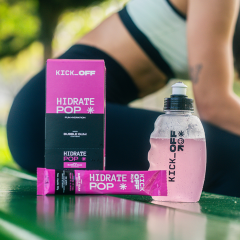 Kick_OFF Hidrate POP - Sabor Bubble Gum - Repositor de Eletrólitos em Pó