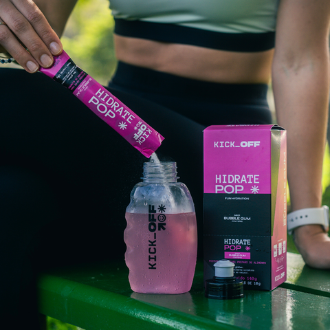 Kick_OFF Hidrate POP - Sabor Bubble Gum - Repositor de Eletrólitos em Pó